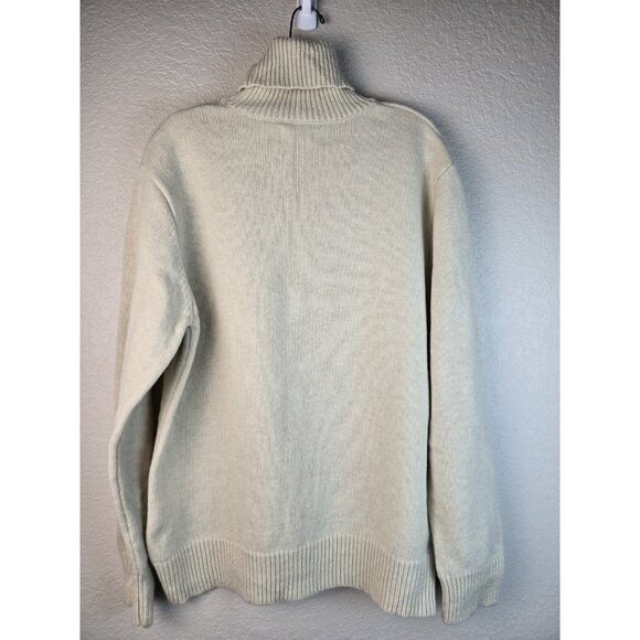 Universal Works Roll Neck Jumper Wool Blend Cream Large Classic - Picture 3 of 8